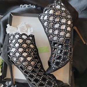 Heart Soul Black Bling Danesha Sandals - 8.5